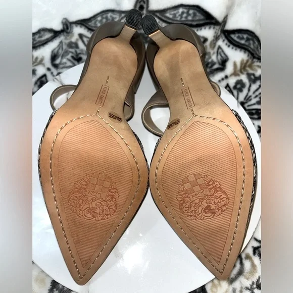 Vince Camuto Carlotte Tabby Grey/Toast Taupe Heels Size 5 1/2M - Picture 8 of 11